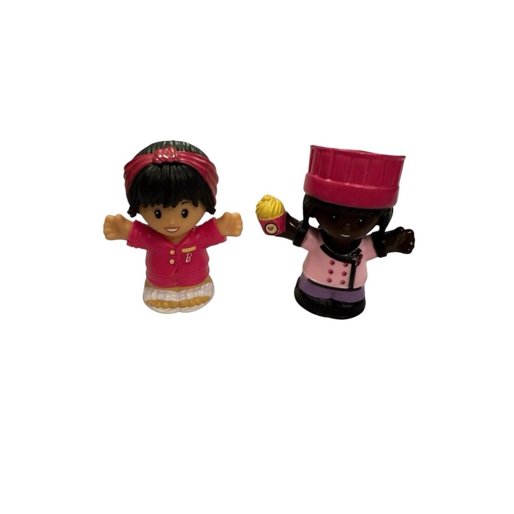 Fisher Price Little People BARBIE You Can Be Anything‎ Lot Of 2 chef Pajamas